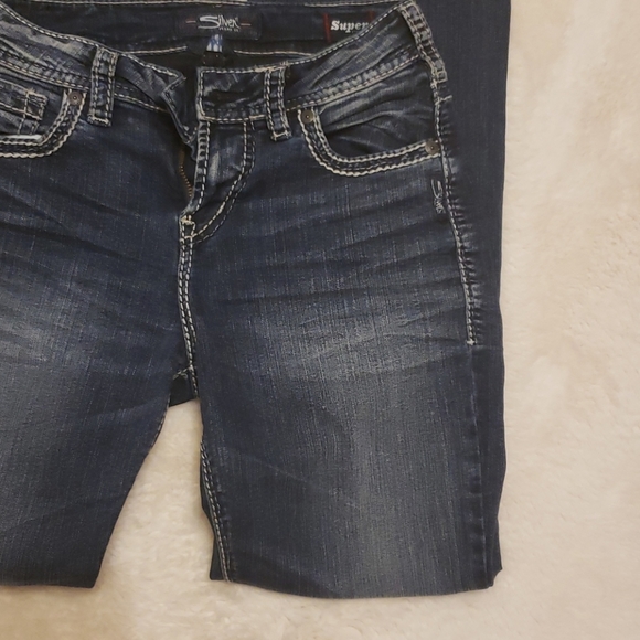 SILVER JEANS Bootcut Dark Wash sz 26 - Picture 3 of 8